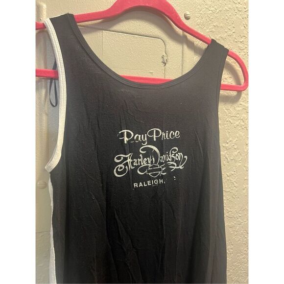 Harley Davidson 2 Tone Tank Top Woman’s Large  Skull Print - Picture 9 of 11